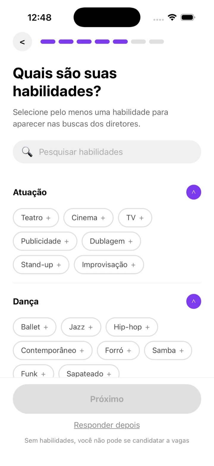 Seleção de habilidades